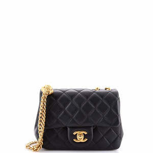 Chanel Mini Sweet Camellia Adjustable Chain Square Flap Bag Quilted Lambskin